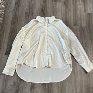 White satin button up